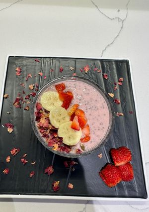 A picture of ❤️STRAWBERRY MILKSHAKE CHIA PUDDING ❤️.
