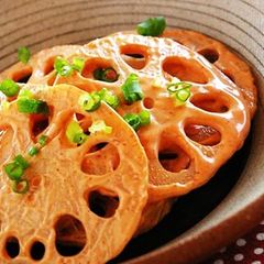 A picture of Lotus Root & Gochujang Mayonnaise Salad.