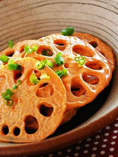 A picture of Lotus Root & Gochujang Mayonnaise Salad.