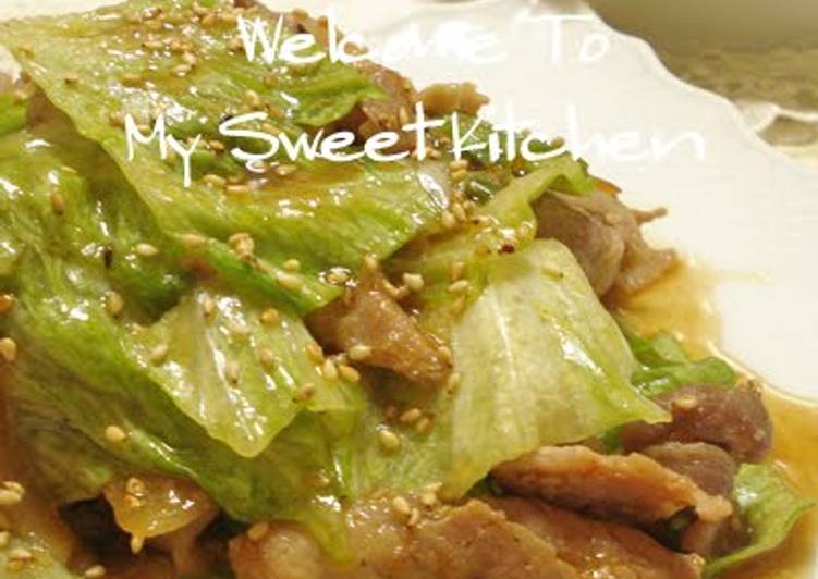Bulgogi-style Stir-fry with Beef (or Pork) and Lettuce