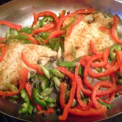 A picture of Pan Seared Cod w Vegies.