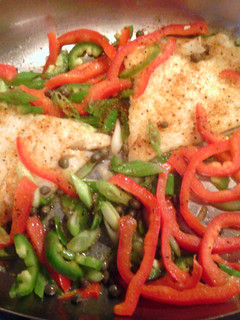 A picture of Pan Seared Cod w Vegies.
