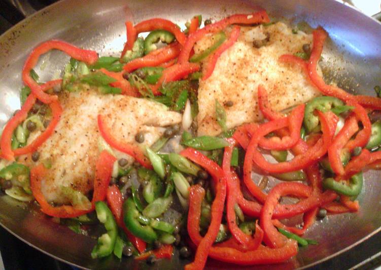 Steps to Prepare Ultimate Pan Seared Cod w Vegies