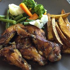 A picture of Spicy Chicken Wing with Jamaican Jerk Rub.