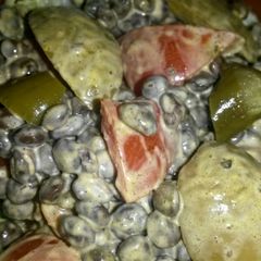 A picture of Sig's Lentil and Green Olive Salad.