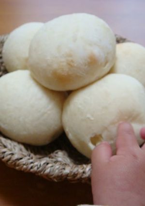 A picture of Fluffy White Bread Just Like a Baby's Cheek!.