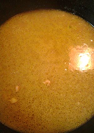 A picture of Quick easy chicken stock.