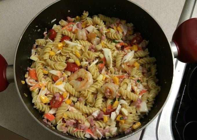 Step-by-Step Guide to Prepare Super Quick Homemade Seafood Pasta Salad