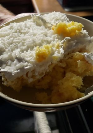 A picture of Pina Colada Cake.