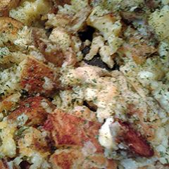 A picture of boiled fried potatoes.