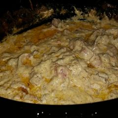 A picture of Crockpot bacon cheeseburger dip.
