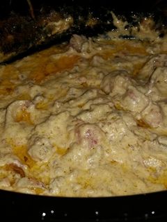 A picture of Crockpot bacon cheeseburger dip.