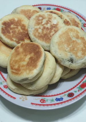 Foto resep Roti gepeng Isi kacang hijau dengan Teflon