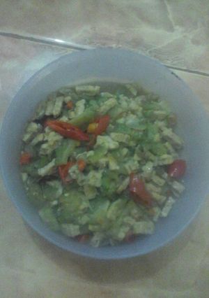 Foto resep Tumis pare tempe pedas
