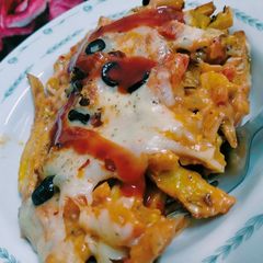 A picture of Pizza fries 🍟😋.