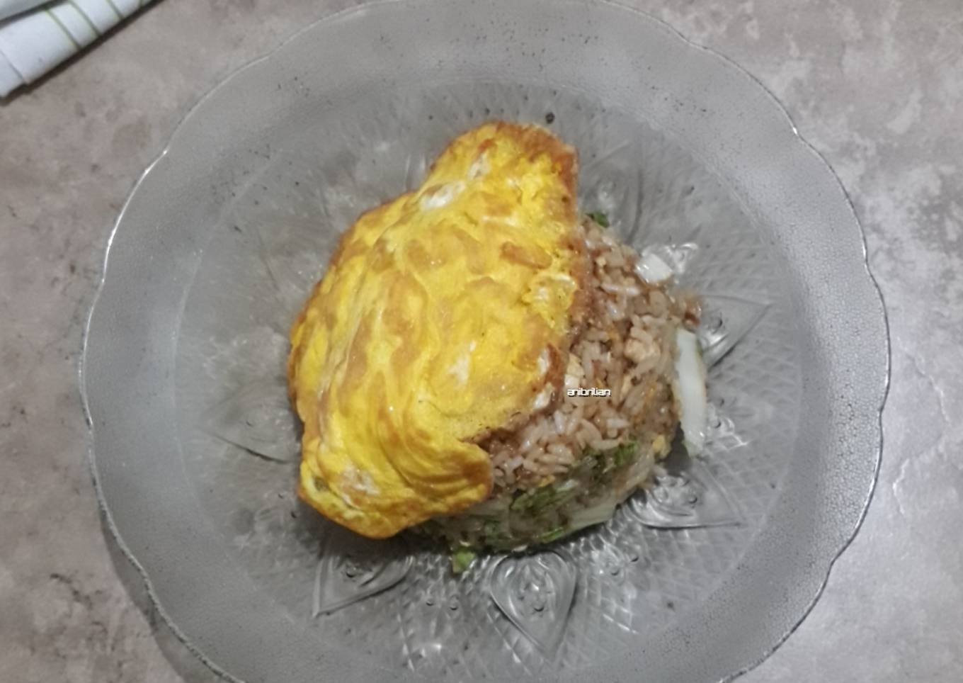 Nasi goreng sawi putih