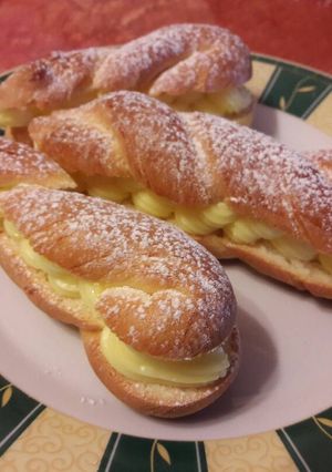 Mini kalács vanília krémmel recept fotója