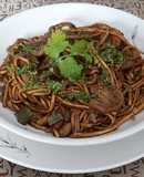Fideos Tallarines con Champiñones