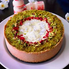 A picture of Gulab Jamun Cheesecake.