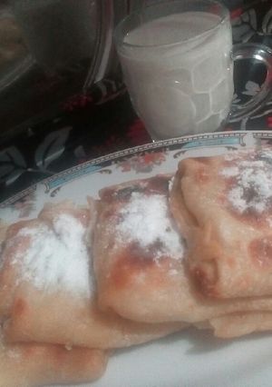 صورة لوصفة فطير بالسكر والمهلبية 😋