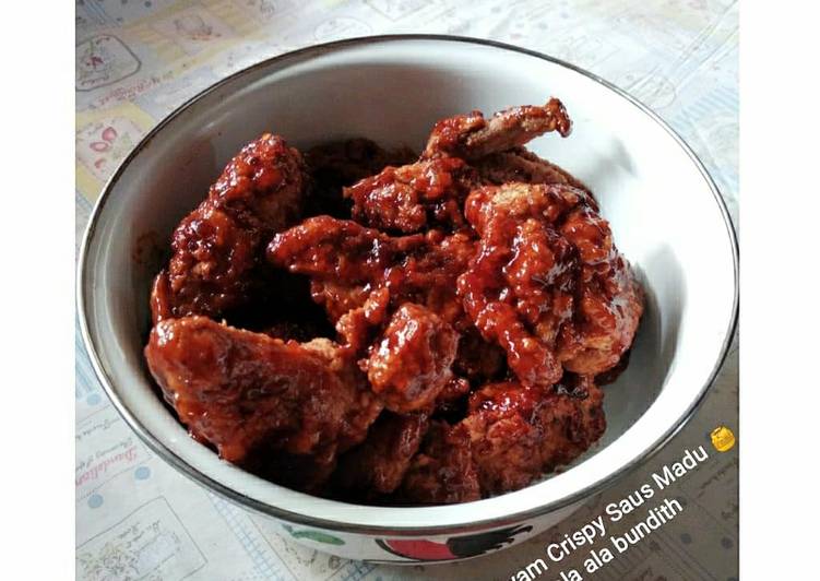 Cara Gampang Menyiapkan 4. 🍗🍯 Ayam Crispy Saus Madu 🍯🍗 yang Bisa Manjain Lidah