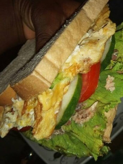 A picture of Bread with salad.