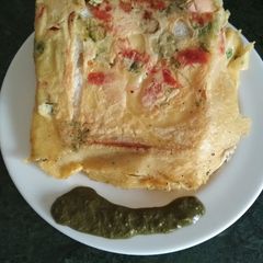 A picture of Veg bread omlette.