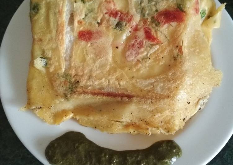 Steps to Make Quick Veg bread omlette | Satisfying Recipe | So Yummy !
