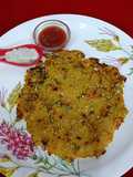 Leftover Poha chilla With Fresh Veggies