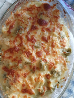 Una foto de Pasta gratinada con bechamel al queso