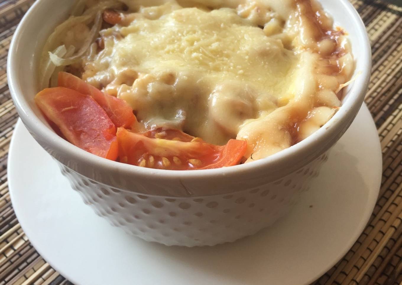 Beef Rice Baked Mozarella