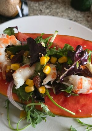 Una foto de Ensalada de papaya
