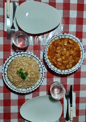 Une photo de Haricots blancs et riz aux vermicelles 🥣