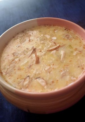 A picture of Janmashtami special dry fruit rabdi.