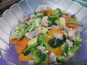 Gambar capcay daging ayam dadu