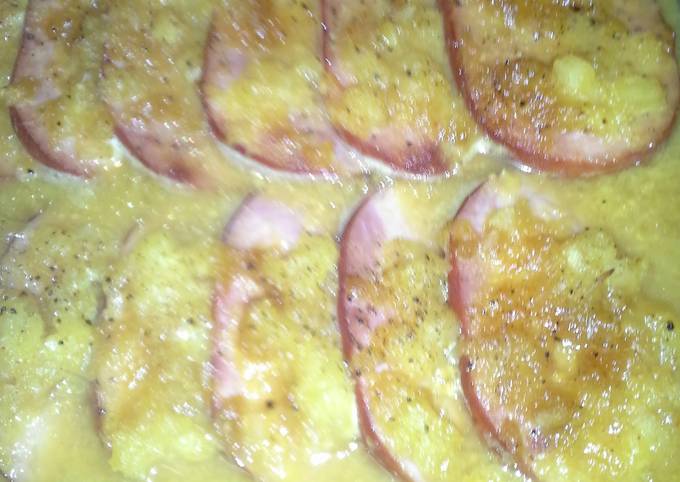 Baked Ham in orange pineapple dijon glaze