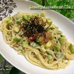 A picture of Creamy Avocado Natto Pasta.
