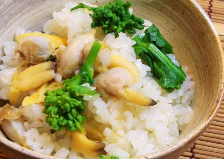 Mixed Rice with Manila Clams and Nanohana