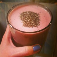A picture of Strawberry-Banana Protein Smoothie.