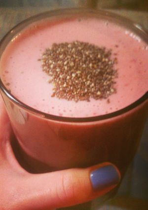 A picture of Strawberry-Banana Protein Smoothie.