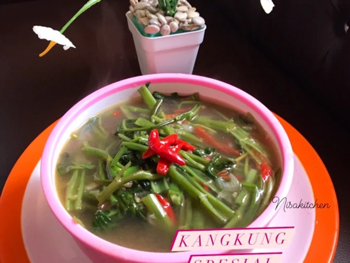 Langkah Gampang Membikin Resep Tumis kangkung terasi saos tiram yang Sempurna Anti Ribet, Bisa Manjain Lidah