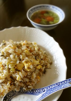 A picture of Takana & Fermented Krill Fried Rice.