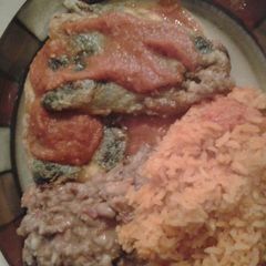A picture of Chiles Rellenos and Fresh Salsa?.