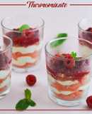 Trifle de mascarpone, frambuesas y biscuits rosés con Thermomix