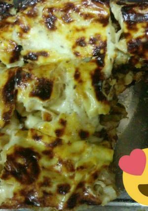 صورة لوصفة مكرونة بالبشاميل🍝