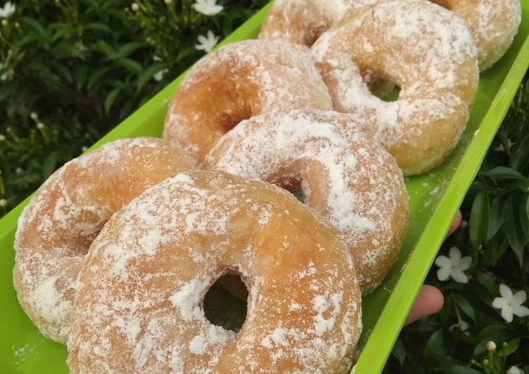 Donat klasik empuk tanpa kentang