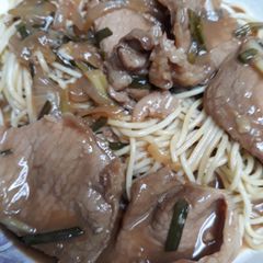 Mongolian Pork Lo Mein A picture of Mongolian Pork Lo Mein.