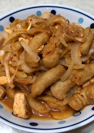 韓式辣炒甜不辣 的食譜成品照片