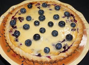 Una foto de Kuchen de arándanos