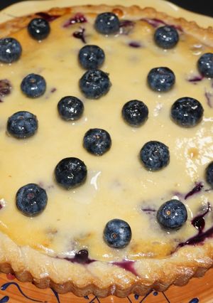 Una foto de Kuchen de arándanos